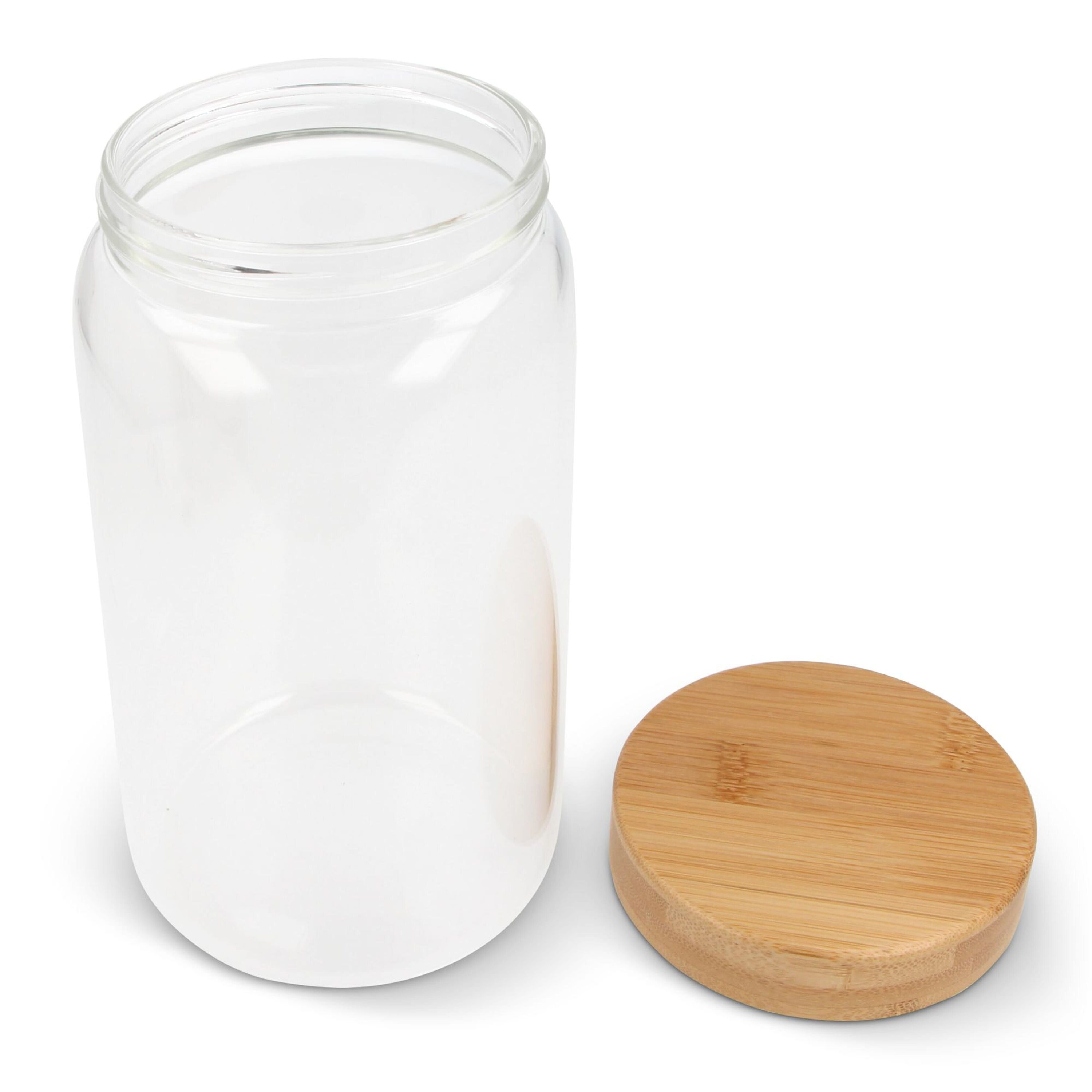 Kanister Glas & Bambus 1200ml - transparent-964