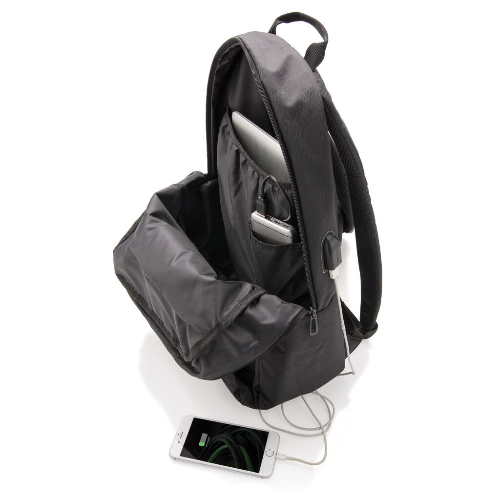Power USB Laptop-Rucksack - schwarz-353