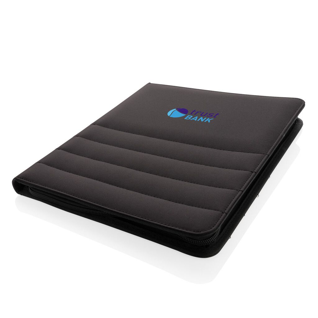 Impact AWARE™ RPET A4 Portfolio mit Reißverschluss - schwarz-722