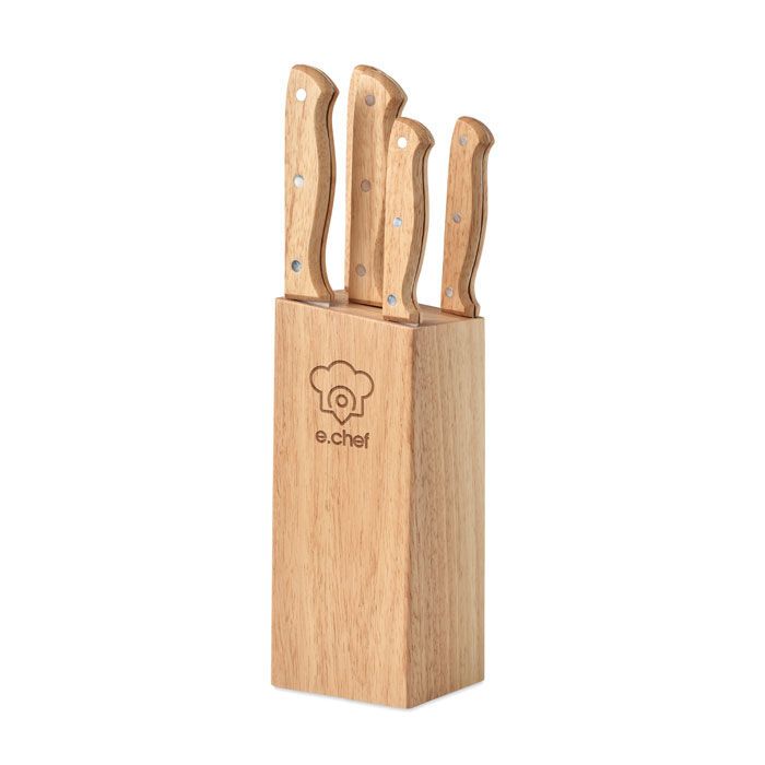Messerblock 5-teilig GOURMET - holz-554