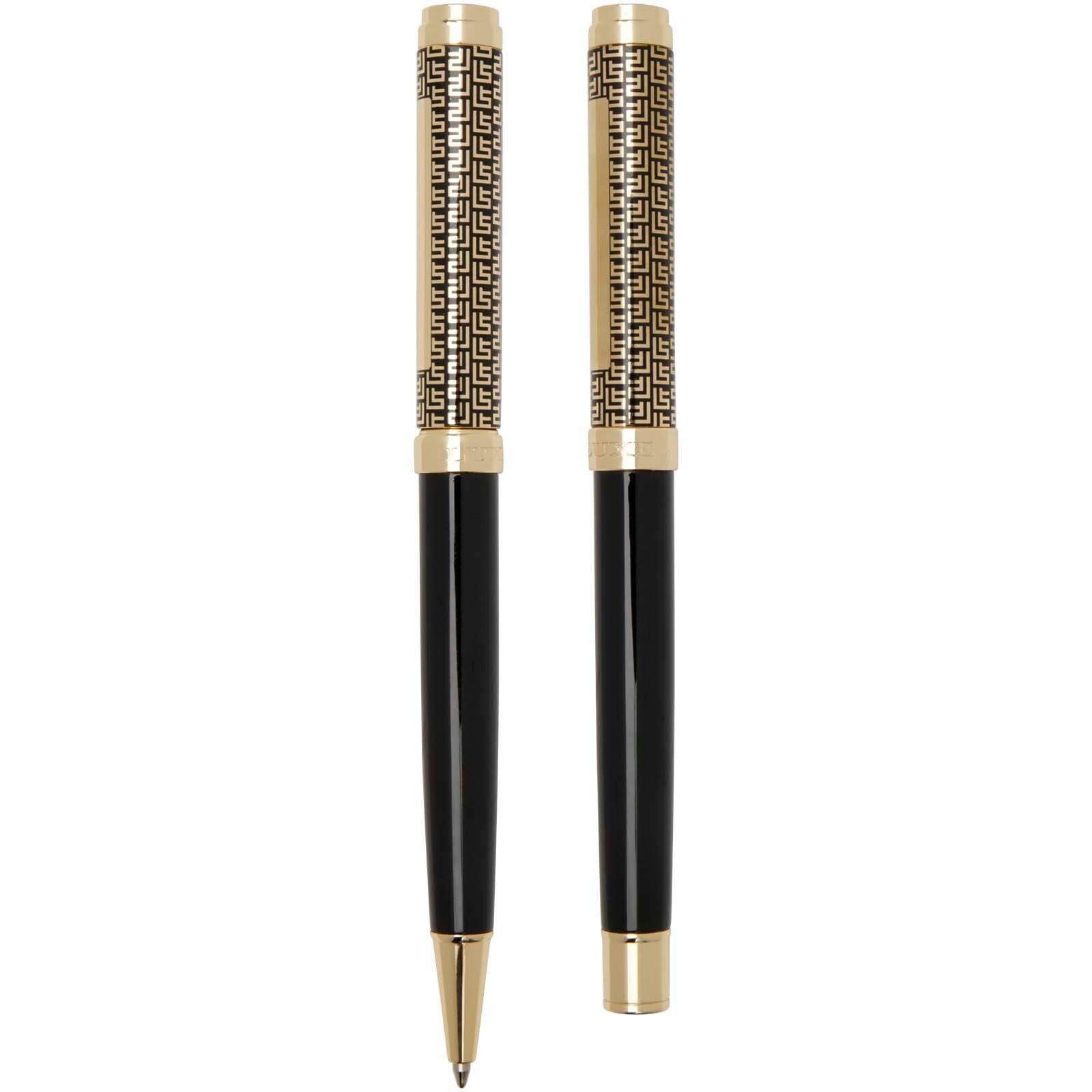 Legato Kugelschreiber und Tintenroller Set (blaue Mine) - gold-570