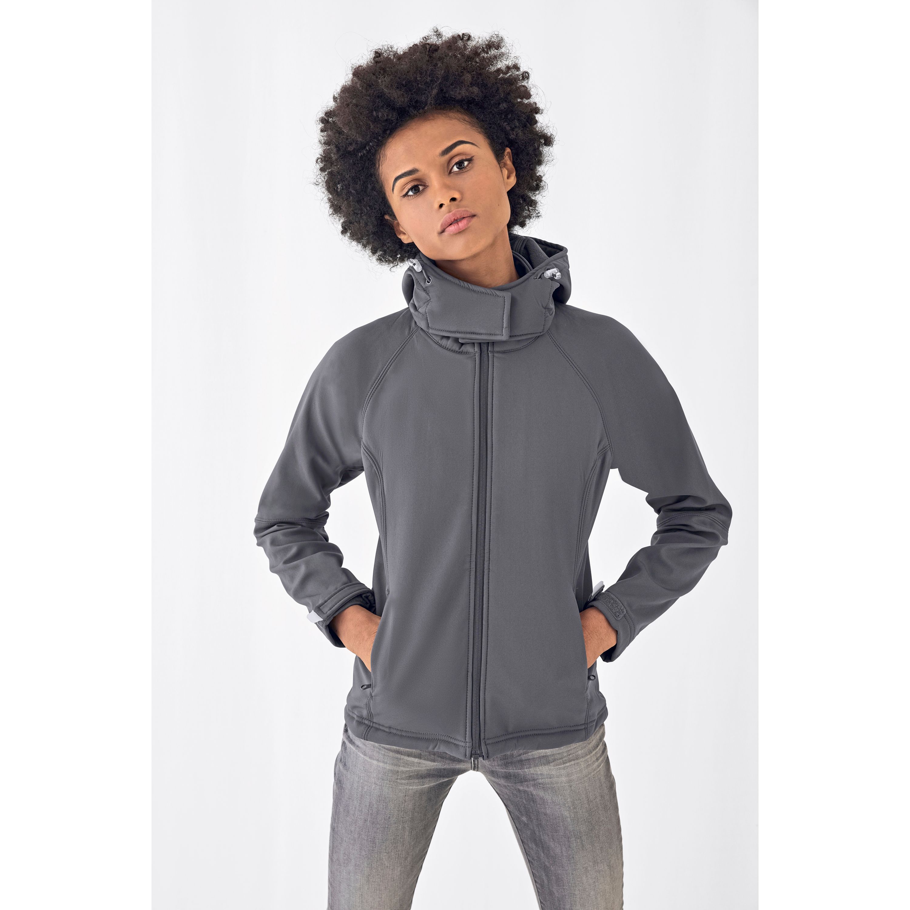 Women´s Hooded Softshell - red - XS-538