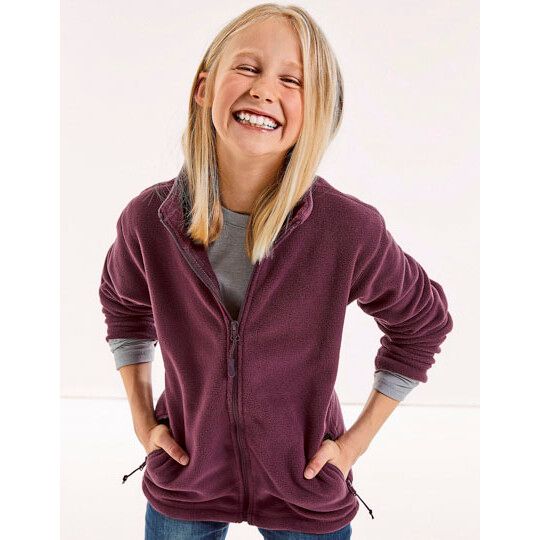 Kids Full Zip Outdoor Fleece - classic red-804