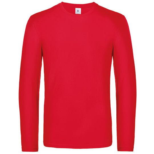 Men´s T-Shirt #E190 Long Sleeve für Herren - red - S-716