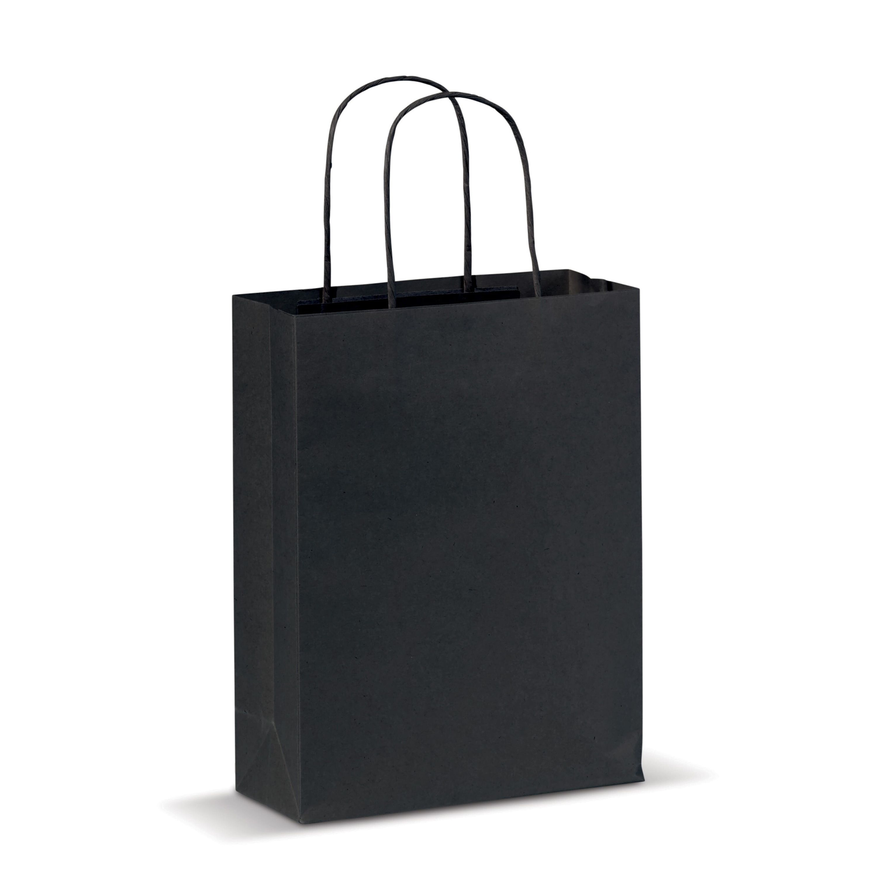 Kleine Papiertasche im Eco Look 120g/m² - schwarz-1000