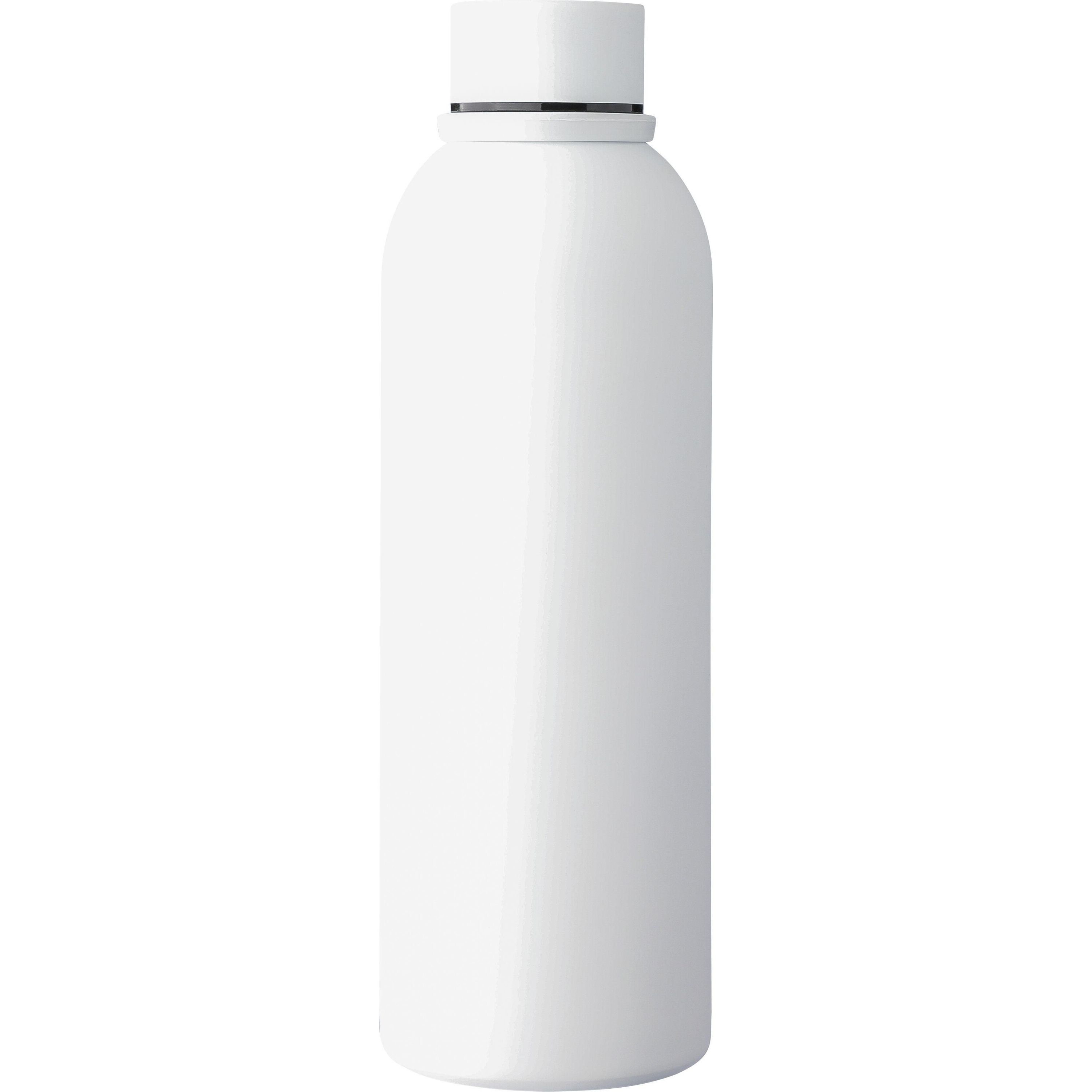 Doppelwandige Trinkflasche aus recyceltem Edelstahl (500 ml) Sena - weiß-671