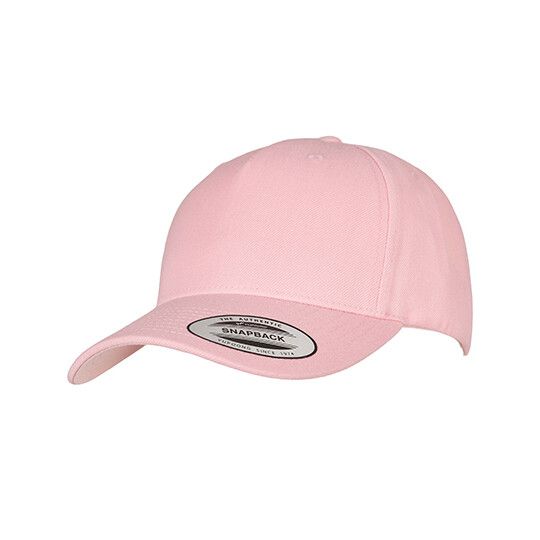 YP Classics 5-Panel Premium Curved Visor Snapback Cap - prism pink-874