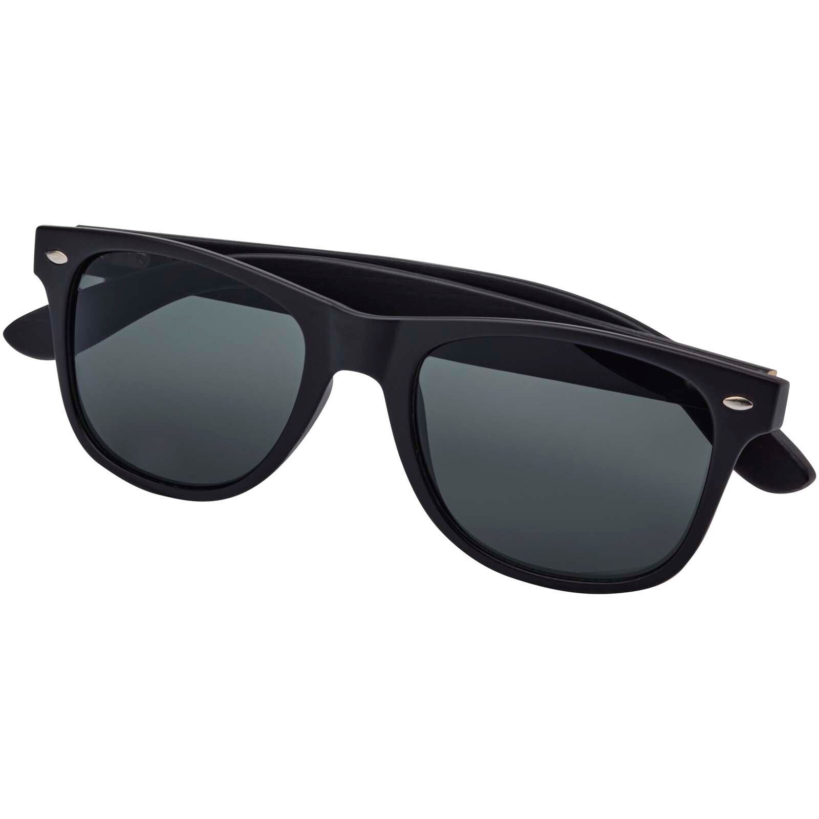 Arlo Bambus Sonnenbrille mit schwarzer Beschichtung - schwarz-601