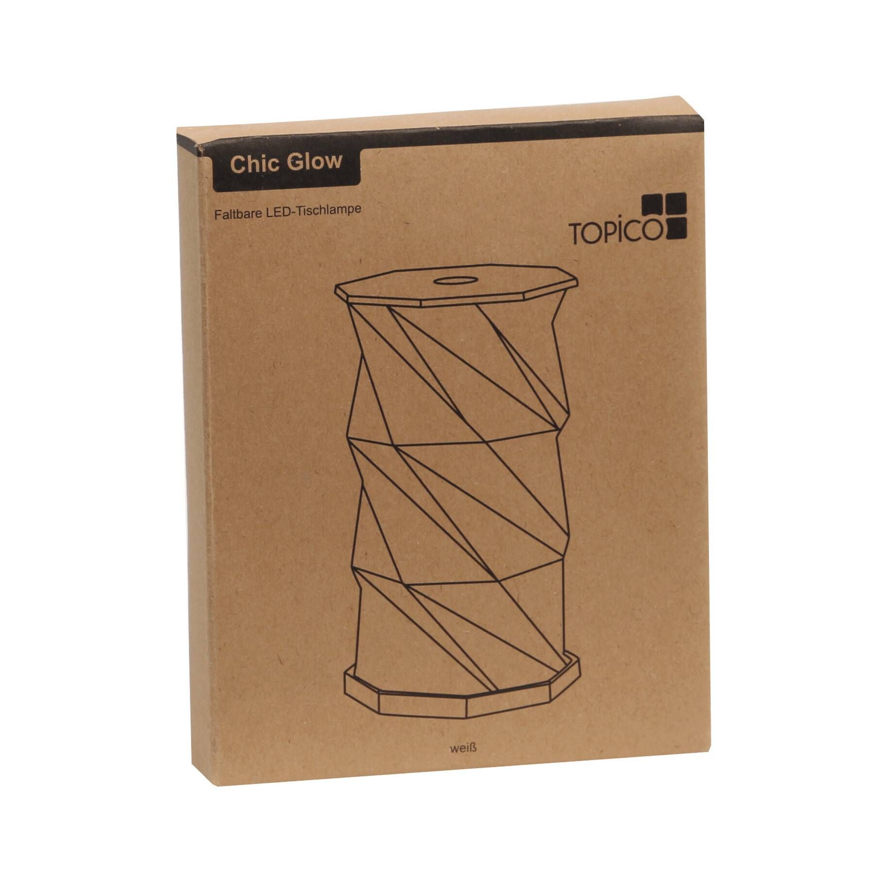 Faltbare / ausziehbare LED-Tischlampe CHIC GLOW - weiß-238