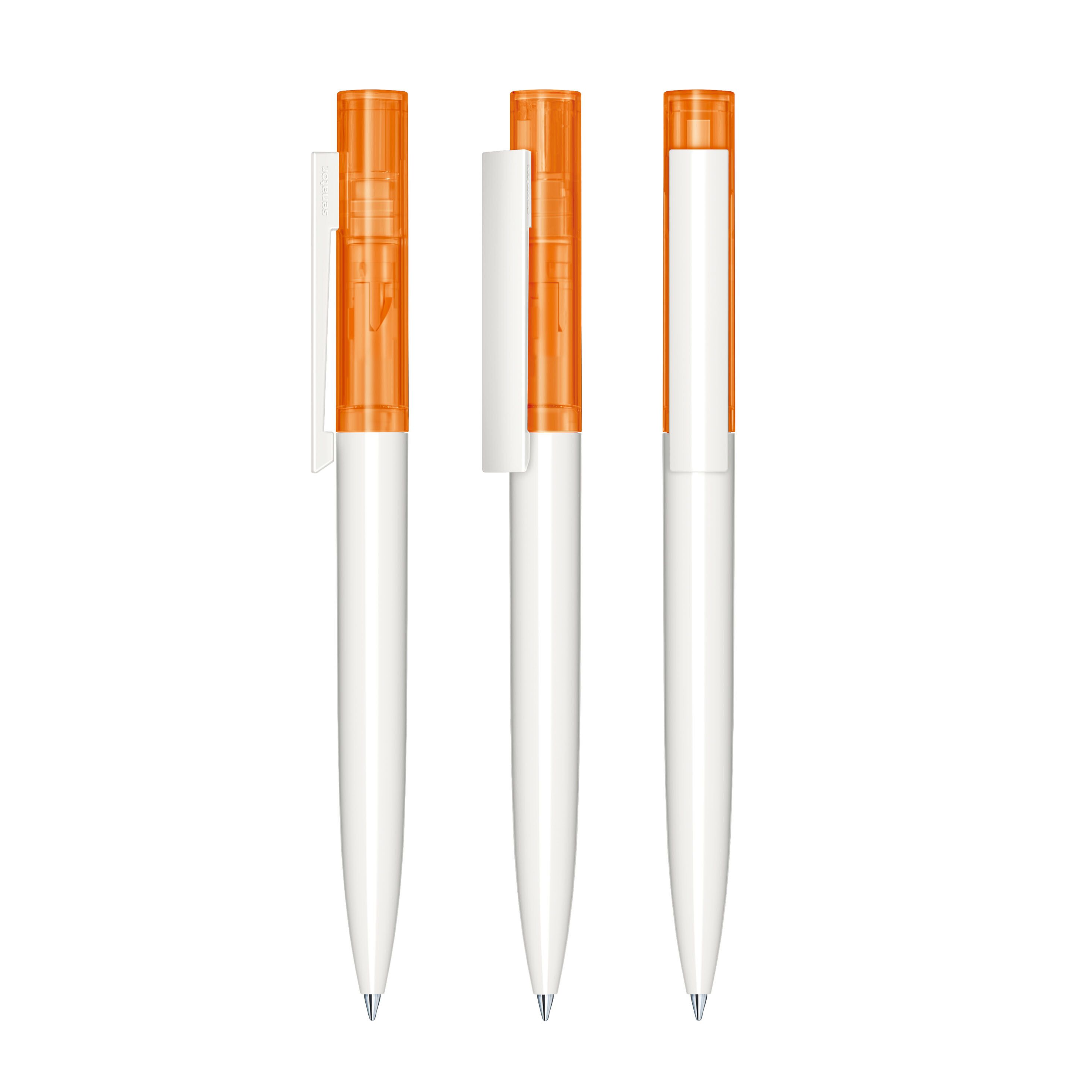 Headliner Clear Basic Drehkugelschreiber - weiß - orange-827