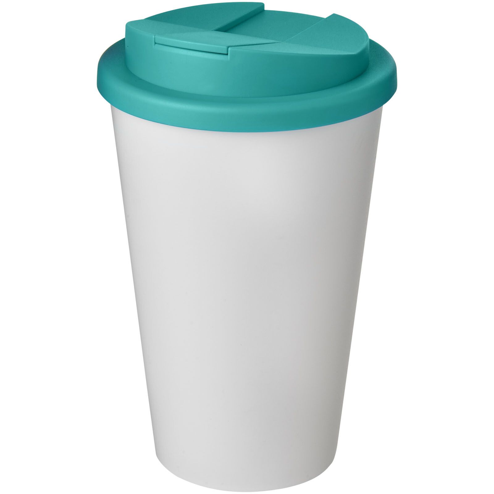 Americano 350 ml Isolierbecher mit auslaufsicherem Schraubverschluss - weiss -  aquablau-660