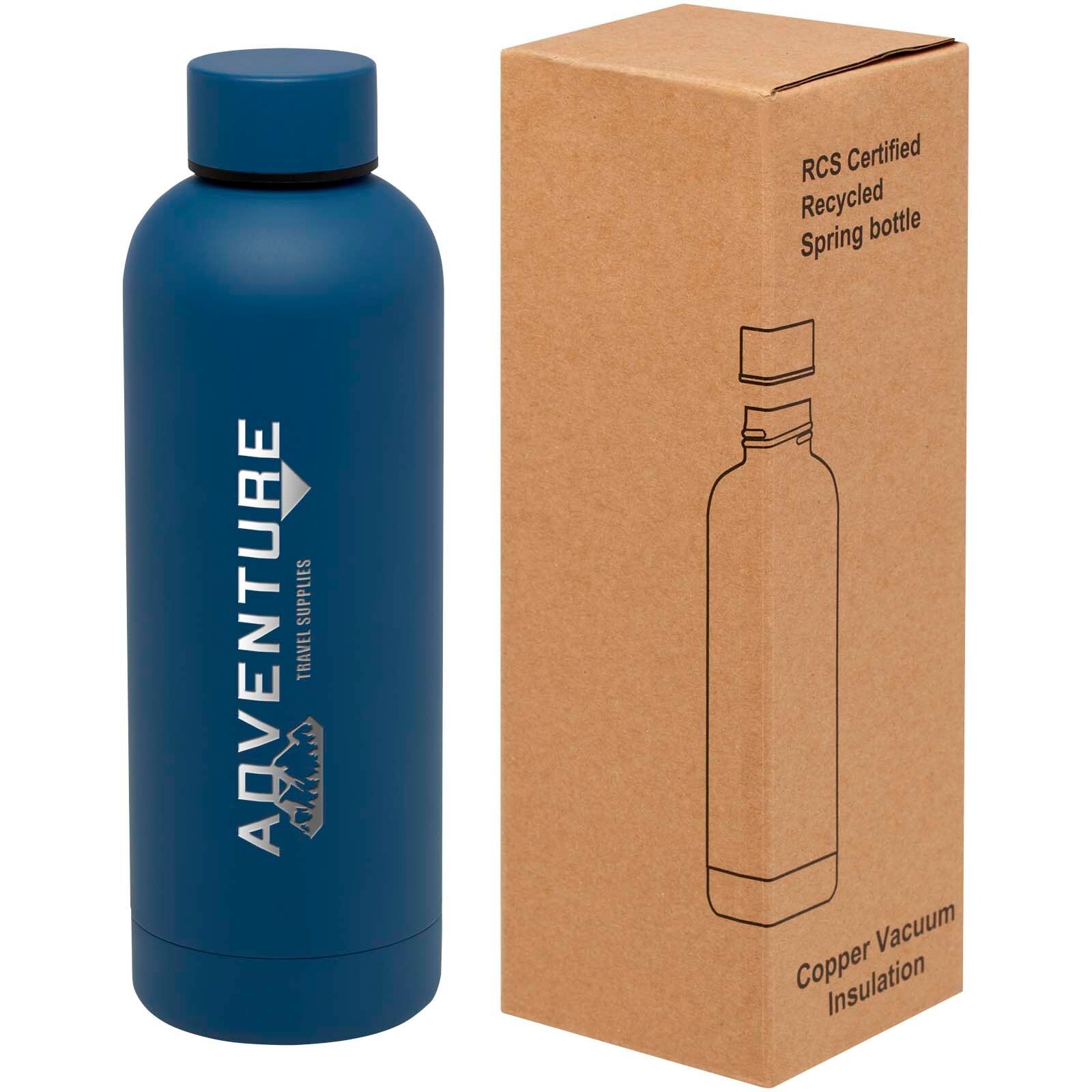 Spring 500 ml RCS-zertifizierte Kupfer-Vakuum Isolierflasche aus recyceltem Edelstahl - ozeanblau-324