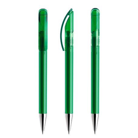 prodir DS3 TTC Twist Kugelschreiber Metall-Spitze - transparent - dunkelgrün-866