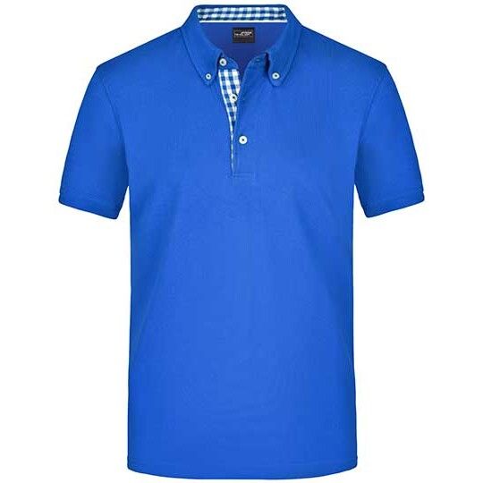 Men´s Plain Polo - royal - royal - white-754