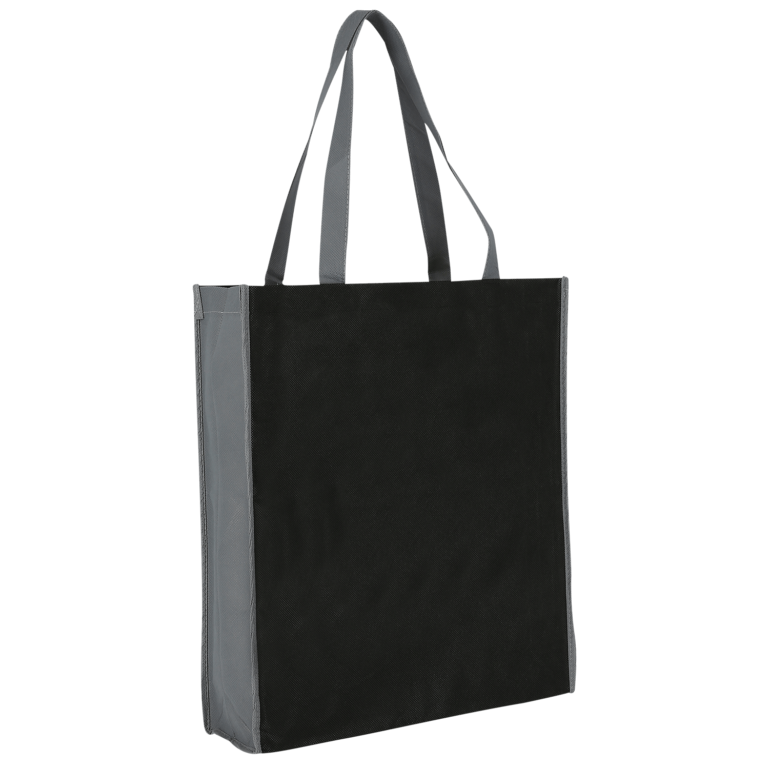 tiefe Tasche PP - lange Henkel - schwarz - grau-627