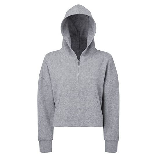 Women´s Half Zip Hoodie - heather grey-747