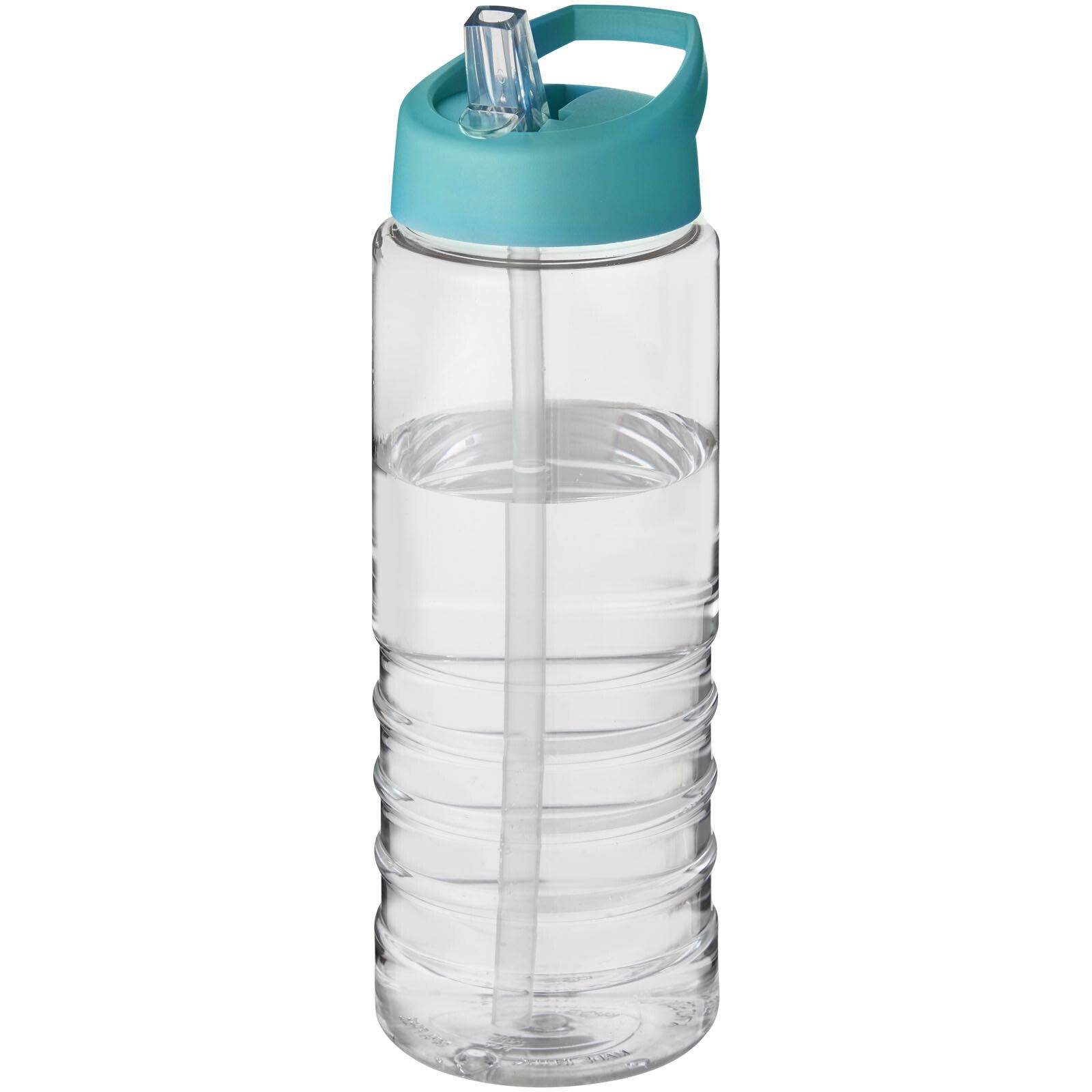 H2O Active Treble 750 ml Sportflasche mit Ausgussdeckel - transparent -  aquablau-895