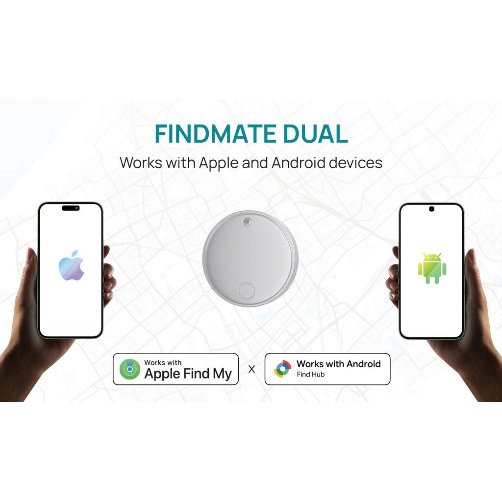 Findmate Dual IPX5 Artikel-Finder aus RCS recyceltem ABS - weiß-977