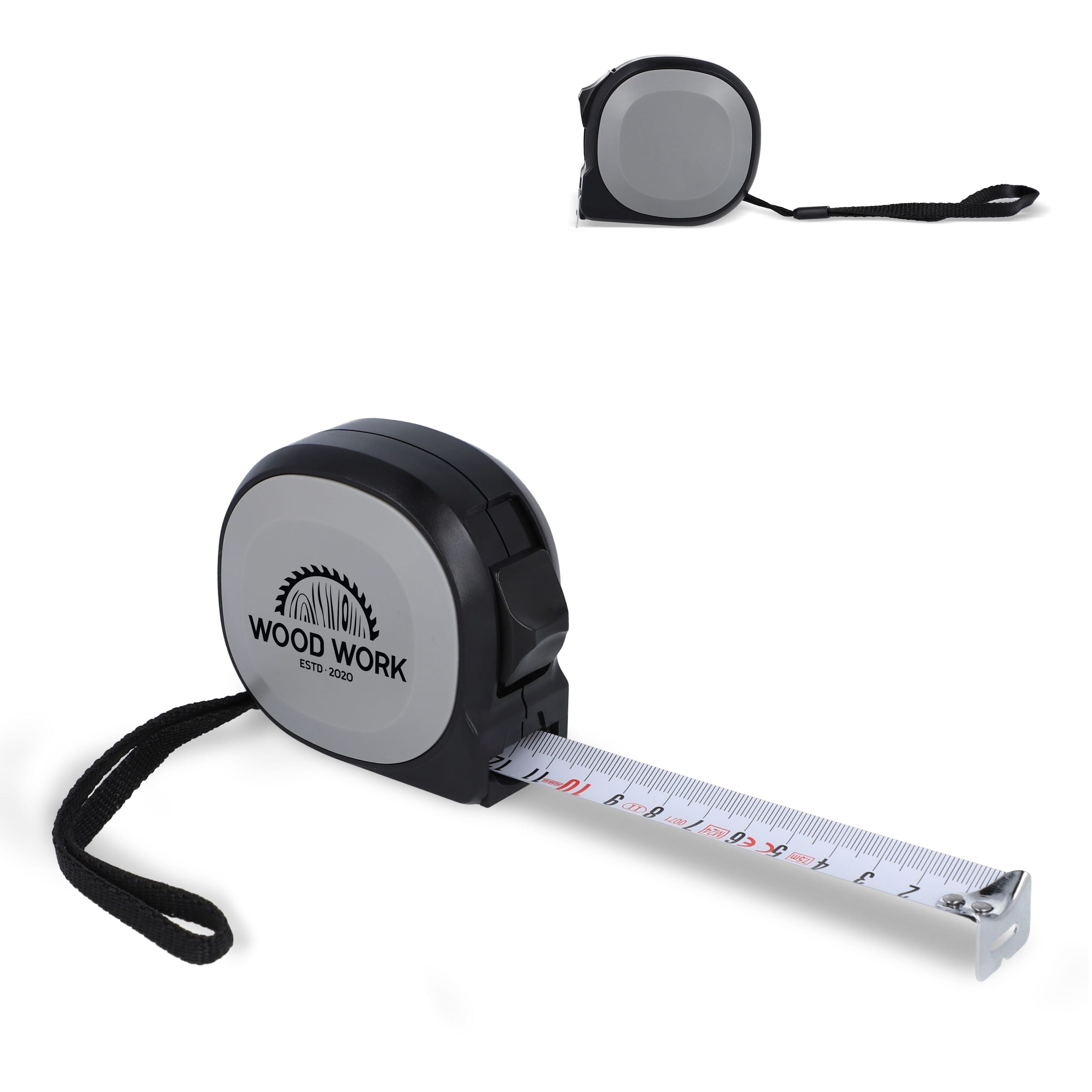 MeasureMate Rollmaßband 7,5M - schwarz  -  grau-600