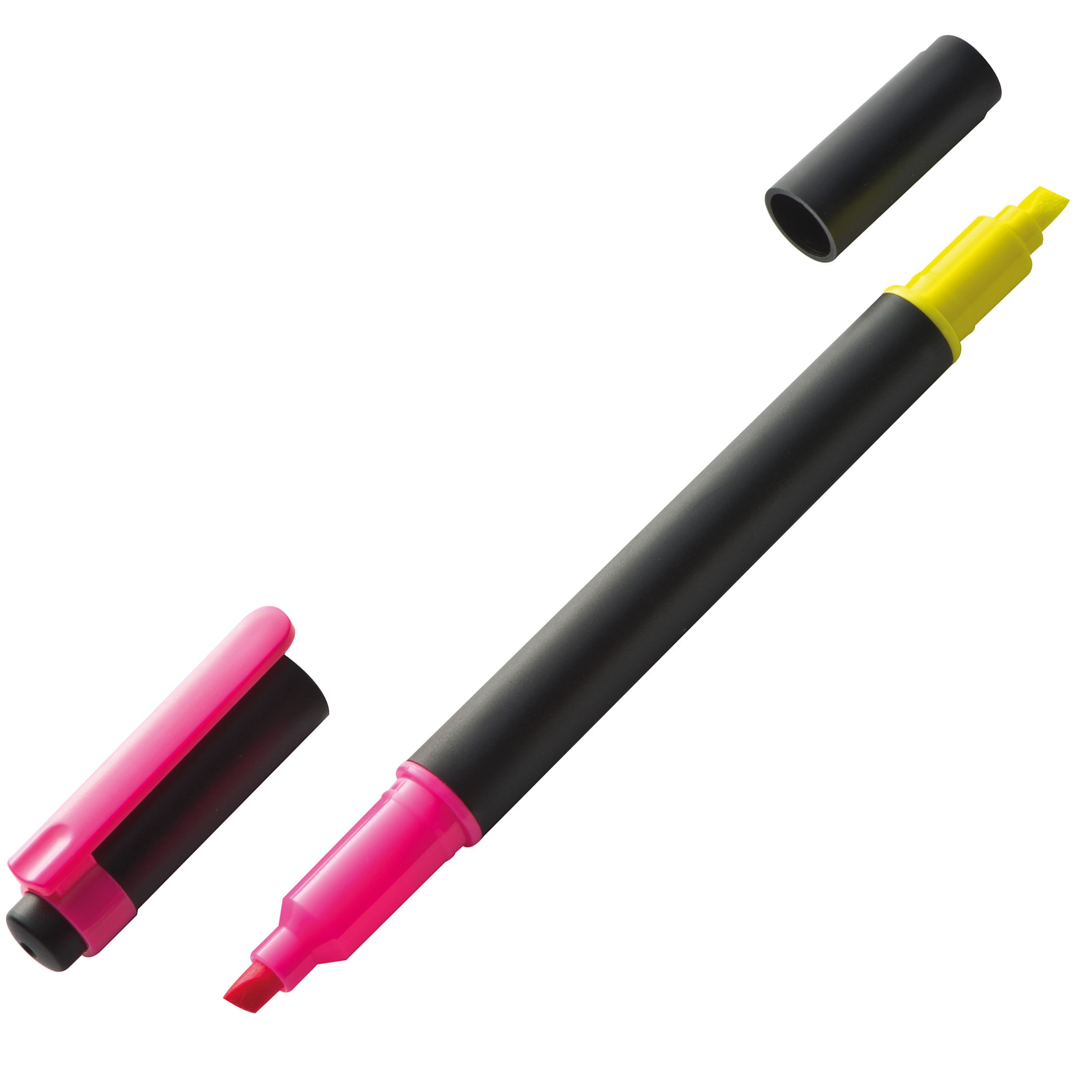 Textmarker mit zwei Markern  - schwarz-468