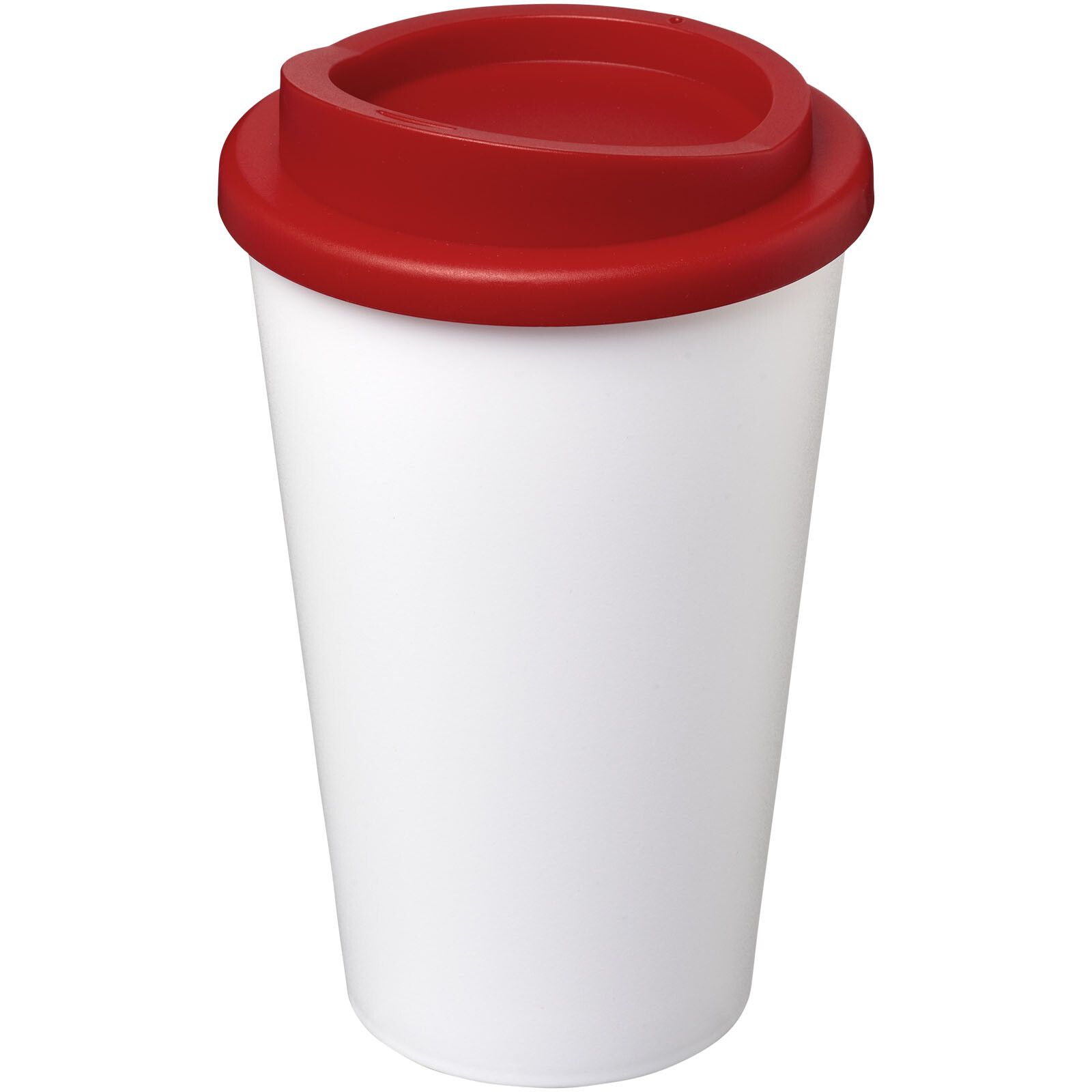 Americano 350 ml Isolierbecher - weiss -  rot-448