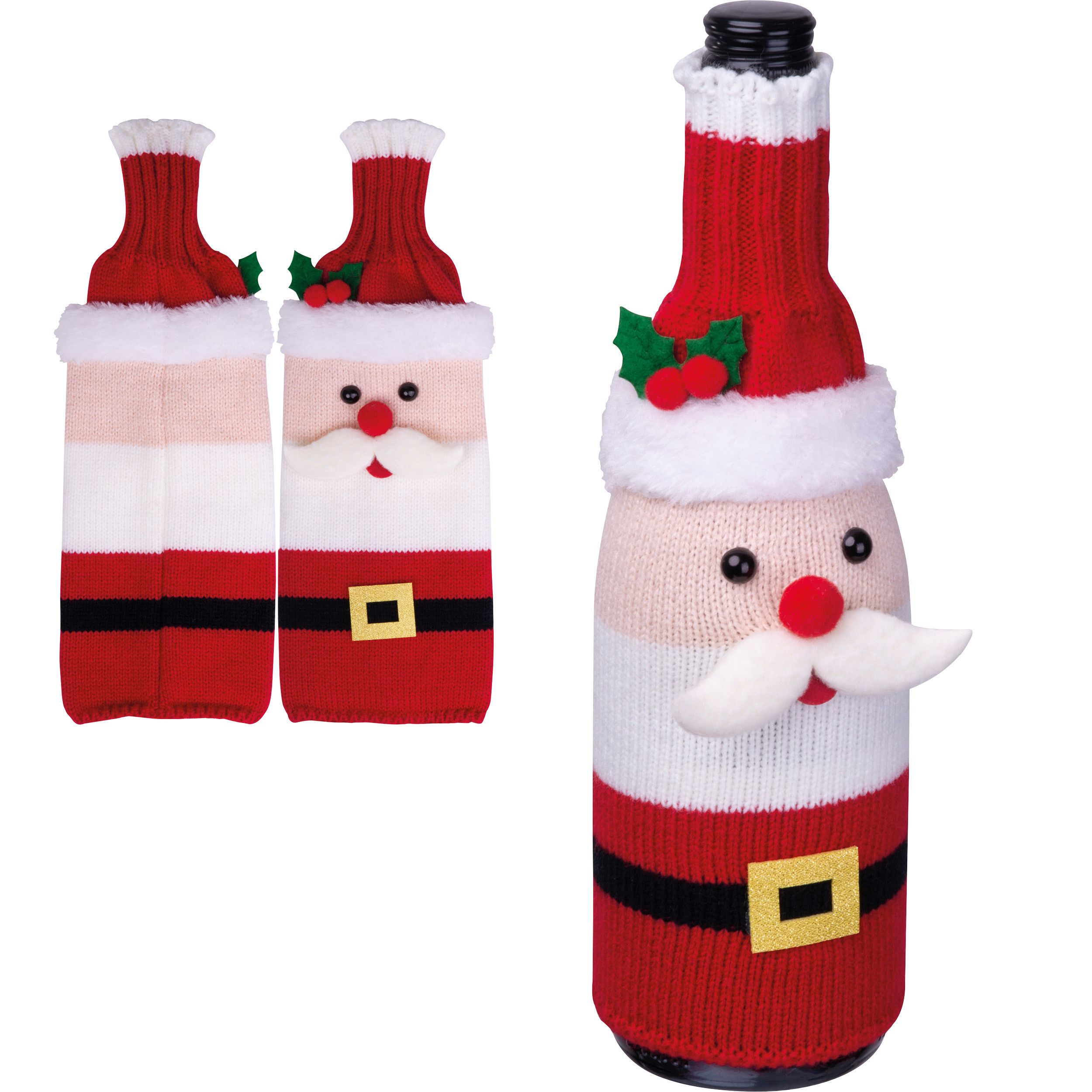 Xmas Weinflaschencover Antarctic - rot-383