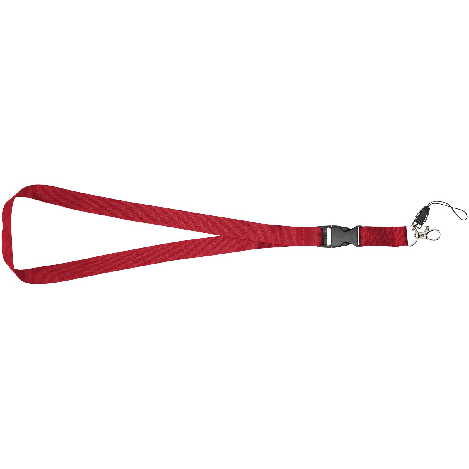 Sagan Lanyard mit abnehmbarer Schnalle und Handyband - rot-300