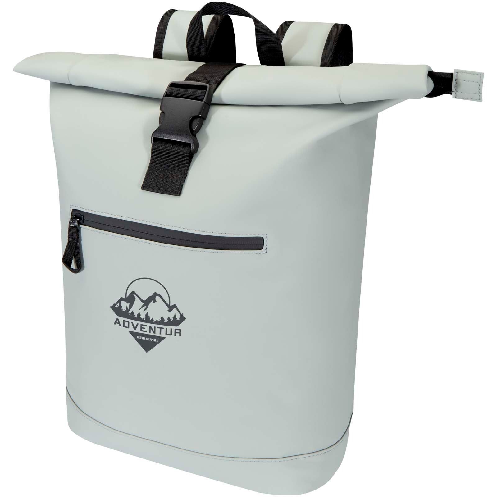 Resi Plus 15" GRS-recycelter Rolltop Rucksack 18 L  - grau-737