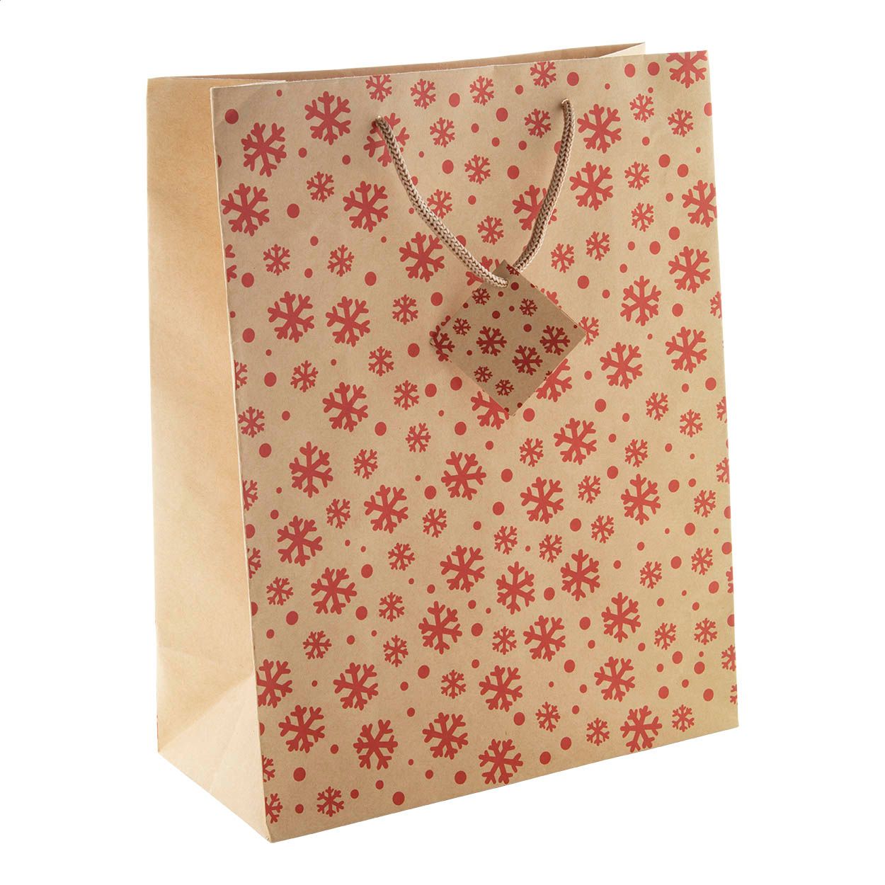 Majamaki L Geschenktasche - natur - rot-730