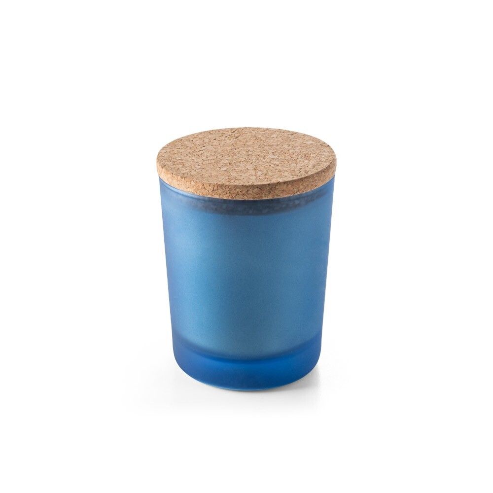 DUVAL Aromatische Kerze in Glasbecher mit cork 180 g - blau-390