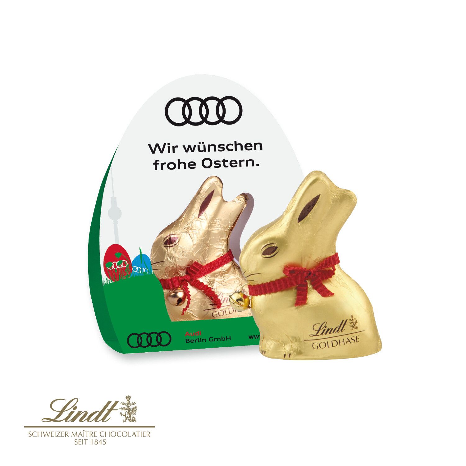 Lindtgoldhase im Werbeaufsteller 50g-847