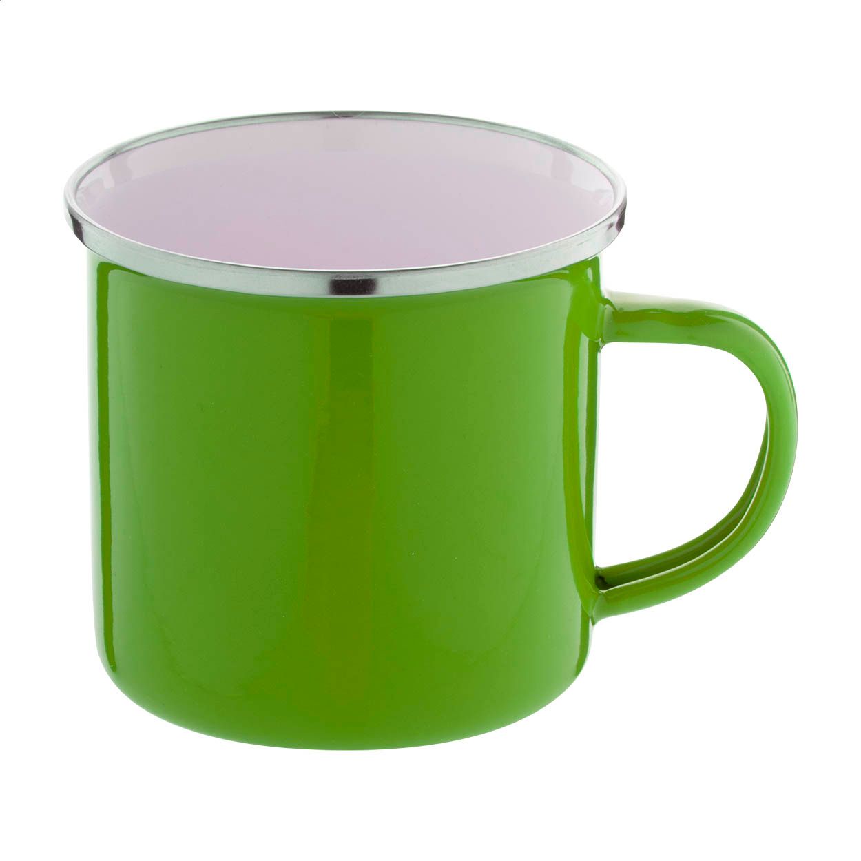 Enavint Emailletasse, 300 ml - grün - weiß-85