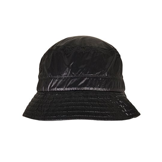 Light Nylon Bucket Hat - black-207