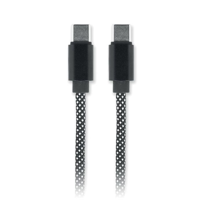 Magnetisches Kabel RPET BRAID - weiß - schwarz-11