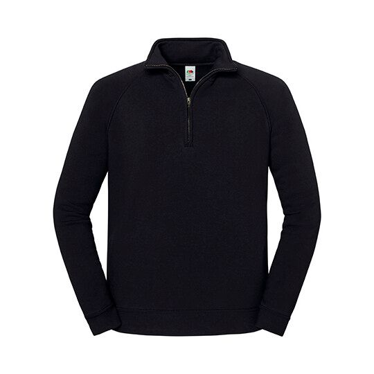 Iconic Premium Zip Neck Sweat für Herren - black-694