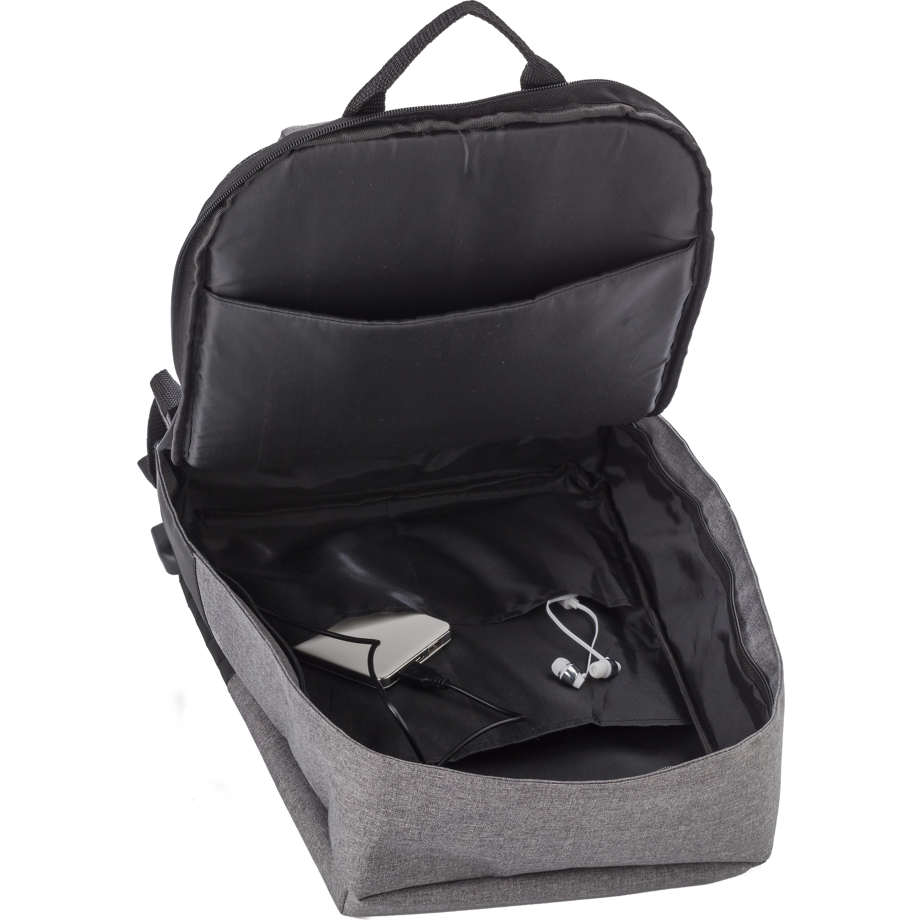 Diebstahlsicherer Rucksack aus PVC Asim - schwarz-389