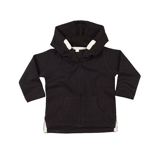 Baby Zipped Hoodie für Kinder - black-411