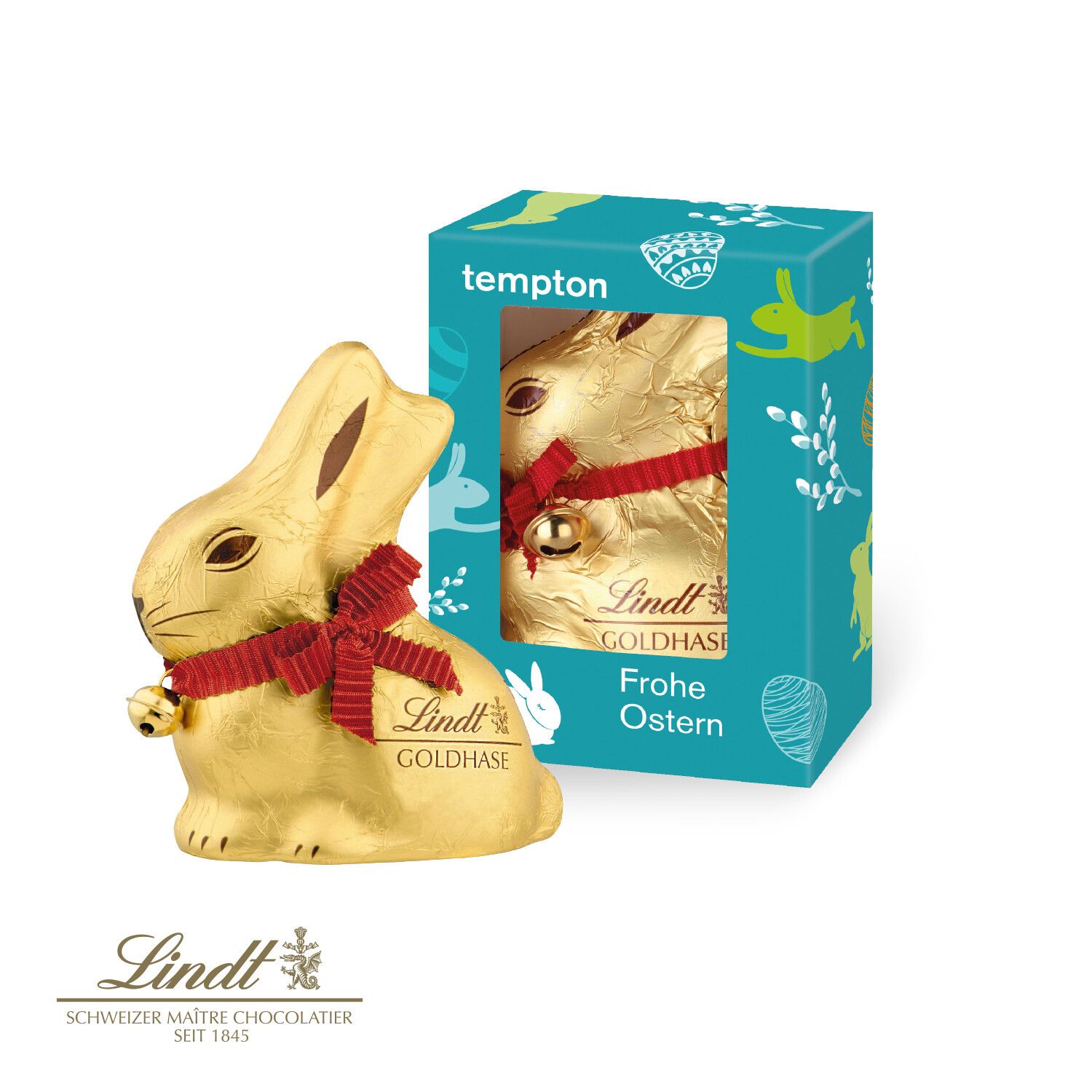 Lindtgoldhase in Werbekartonage 100g-117