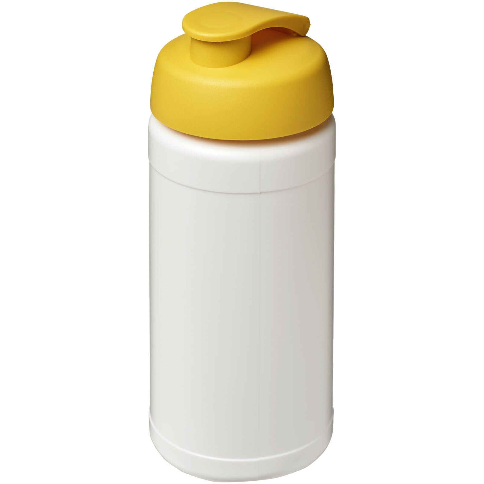 Baseline Plus 500 ml Sportflasche mit Klappdeckel - weiss -  gelb-520
