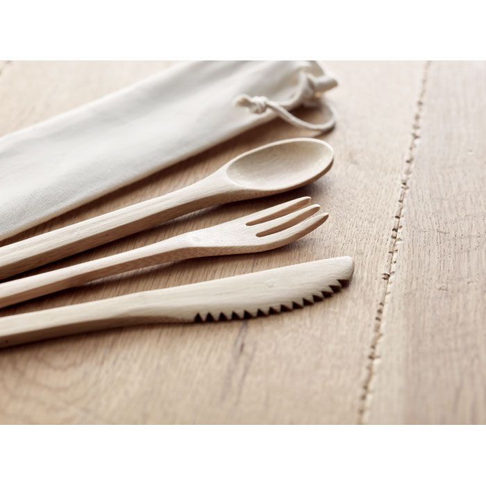 Besteck-Set Bambus SETBOO - beige-275