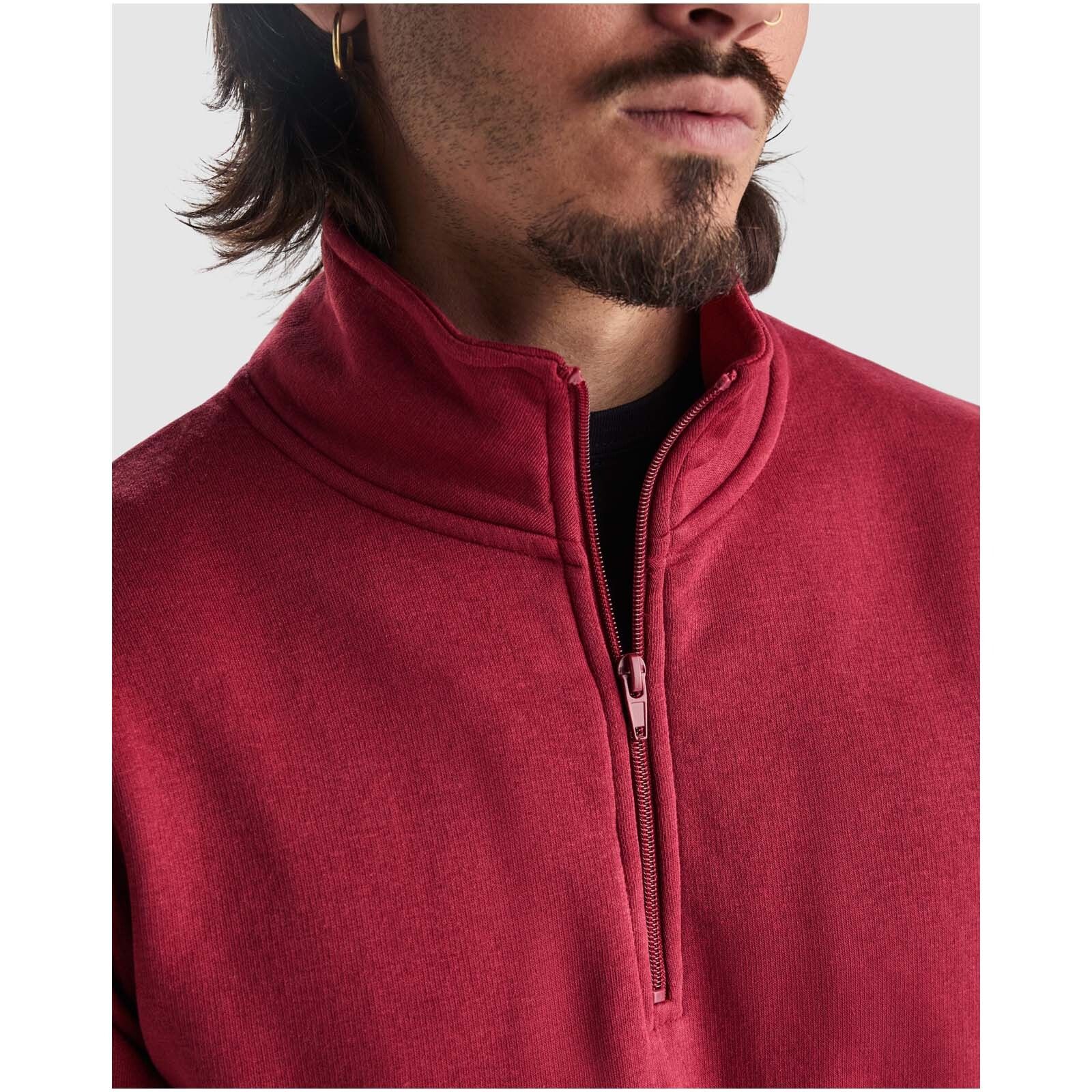 Aneto 280 g/m² Pullover mit Viertelreißverschluss - granatrot-226