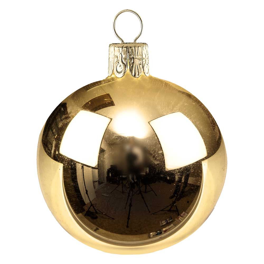 Traditionelle Glaskugel - glanz-gold #243-837