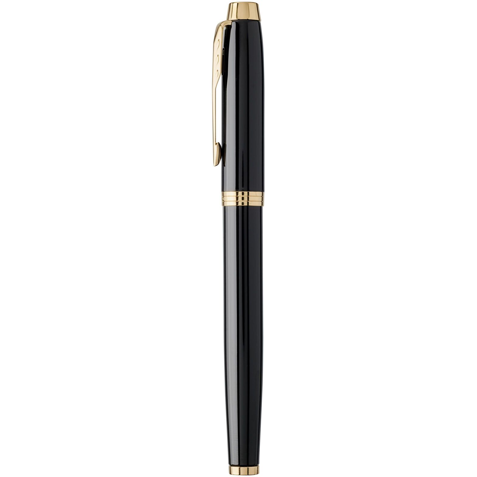 Parker IM Füllfederhalter (blaue Mine) - schwarz -  gold-746