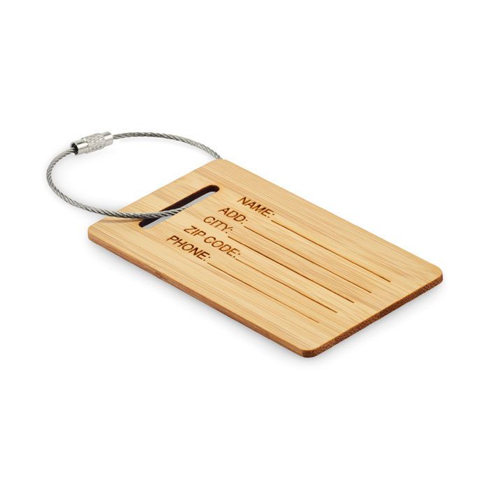 Kofferanhänger aus Bambus MIO - holz-628