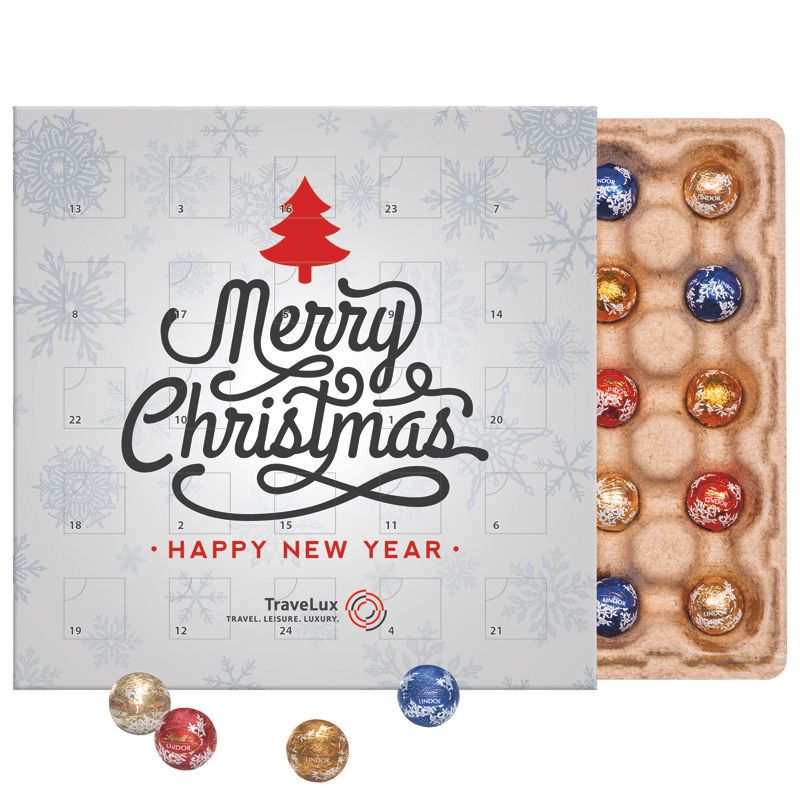 Minikugel Adventskalender ECO, Papierblister, LINDOR Lindt Mini Kugeln-509