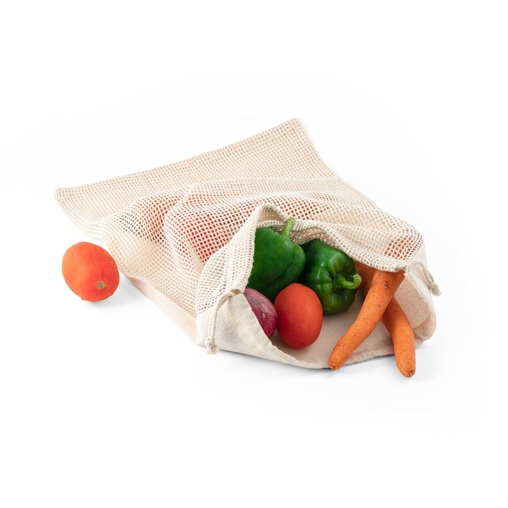 NAPOLI Beutel aus 100% Baumwolle (120 g/m²) mit Netzfront (100 g/m²) - naturhell-997