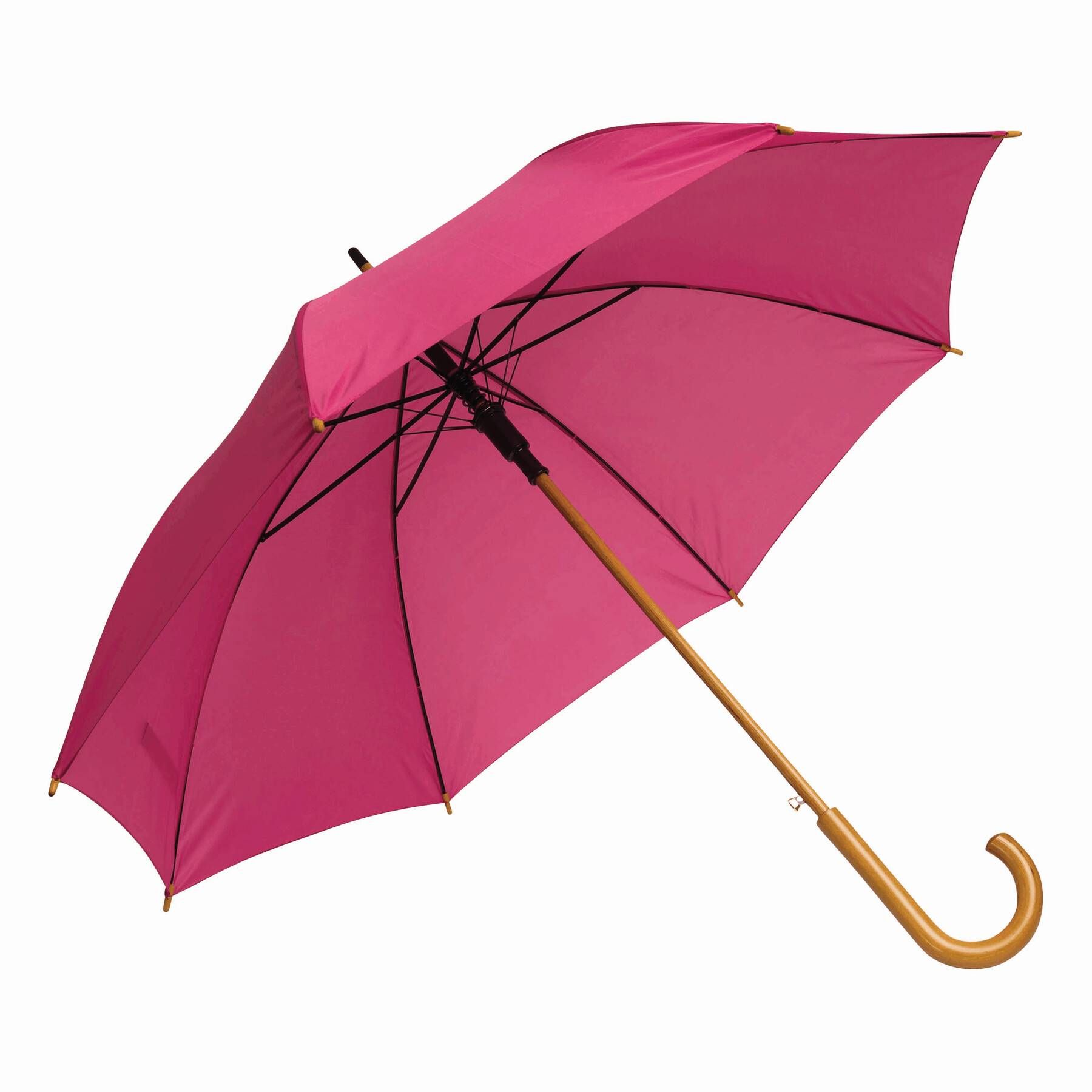 Automatik-Holzstockschirm TANGO - dunkelpink-579