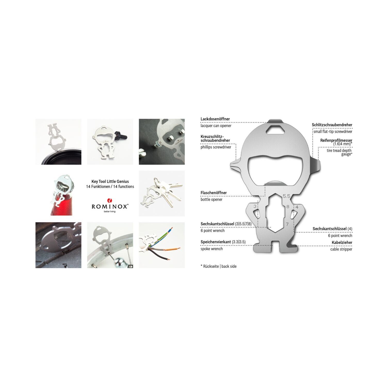 ROMINOX® Key Tool Little Genius - 14 Funktionen (Arbeiter)-97