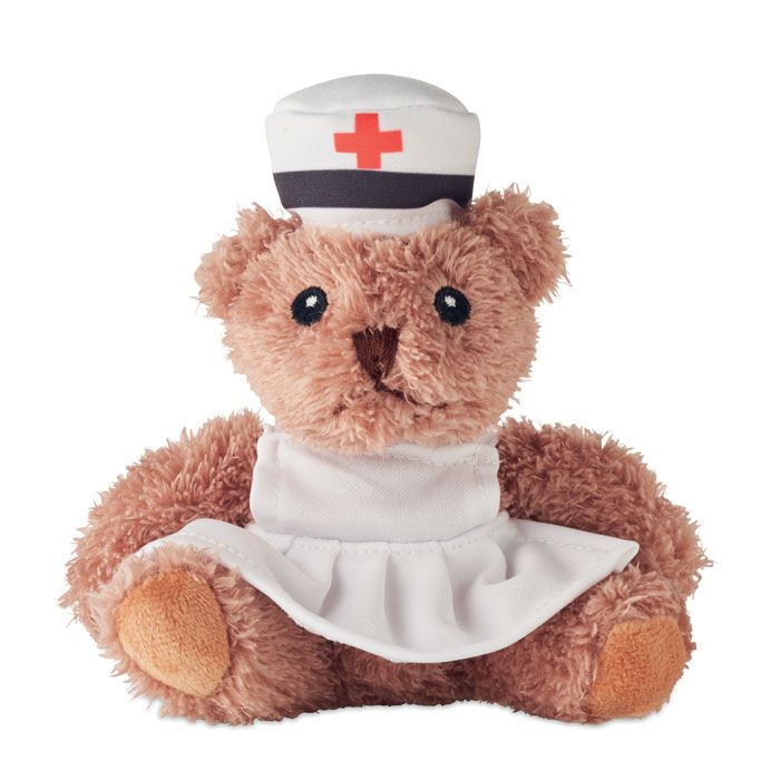 Teddybär Krankenschwester NURSE - weiß-369