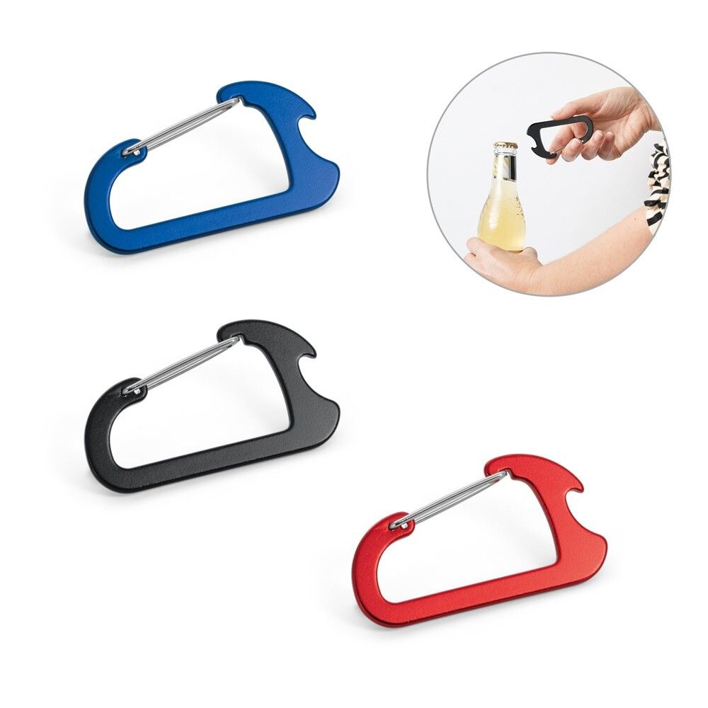 CLOSE Karabiner aus Aluminium mi Kapselöffner - königsblau-381